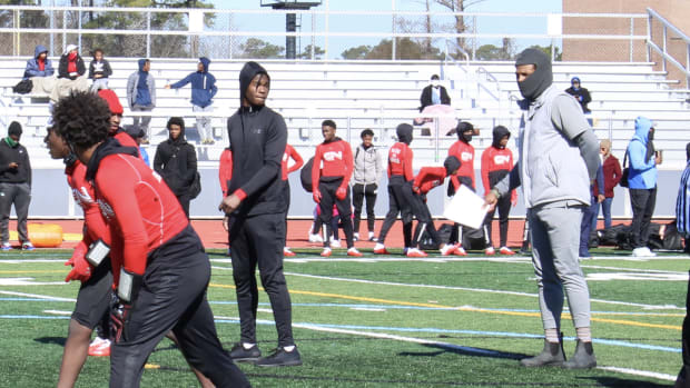 Cam Newton Coaching his 15U 7v7 Team
